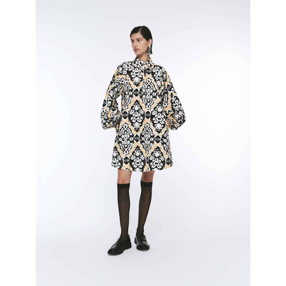 NEW DE LORETA ursula mini dress in yellow